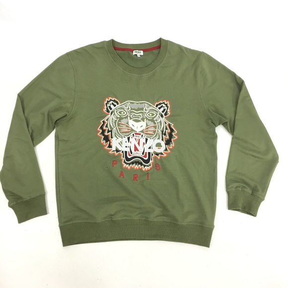 Kenzo Other - KENZO PARIS Embroidered Tiger Sweatshirt Green L